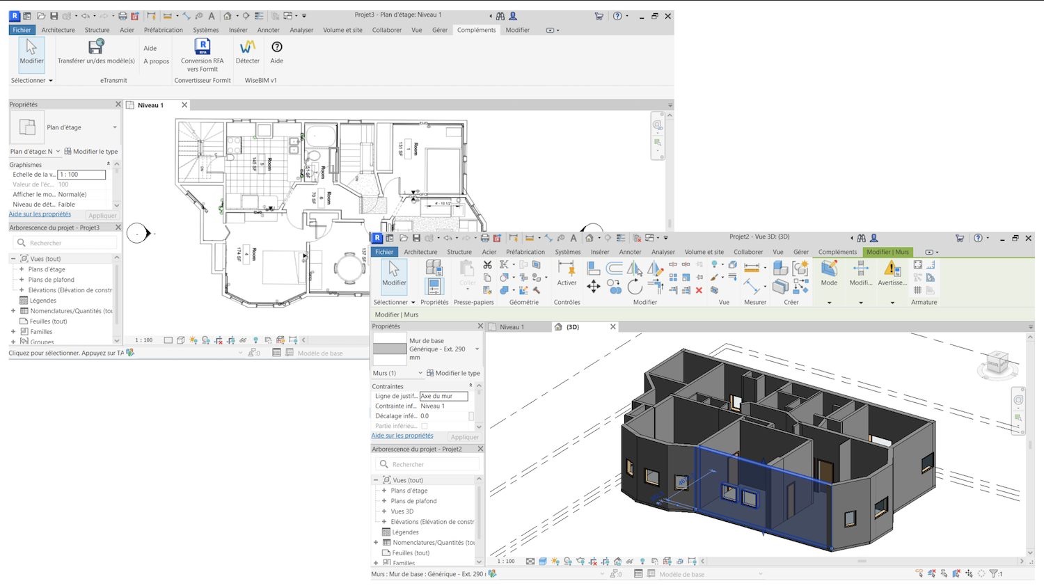 2D CAD to 3D Revit Modeling