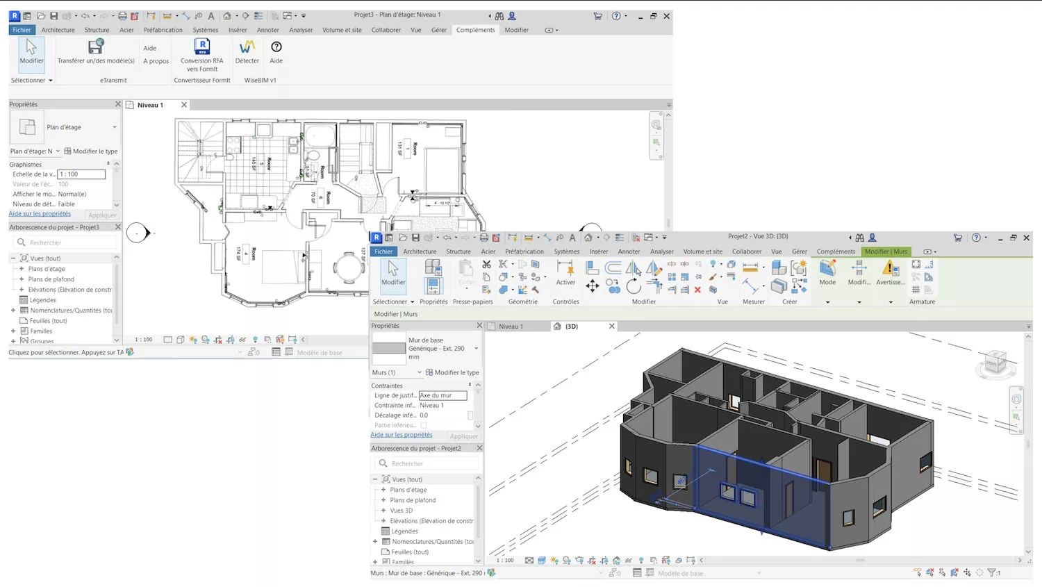 2D CAD to 3D Revit Modeling